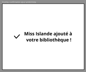 Modale d'ajout d'un livre à la bibliothèque avant résultats du test.